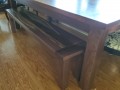 custom black walnut dining table bench