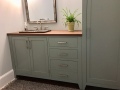 Custom Powder Room Vanity, Counter-top and Utility Cabinet