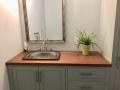 Custom Powder Room Vanity, Counter-top and Utility Cabinet