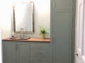 Custom Powder Room Vanity, Counter-top and Utility Cabinet